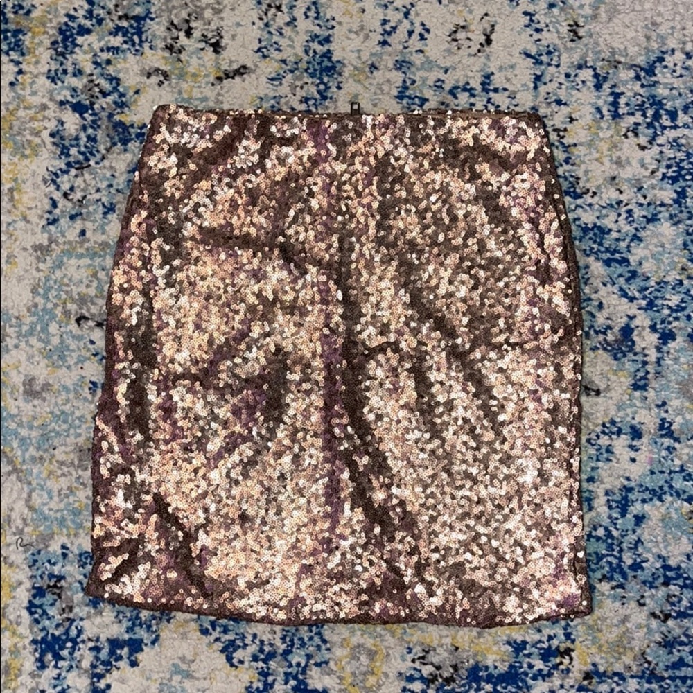 Bronze Sequin mini skirt